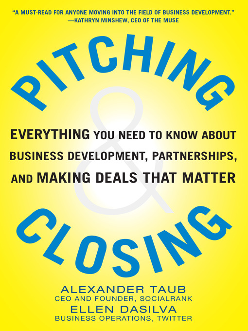 Title details for Pitching and Closing by Alexander Taub - Available